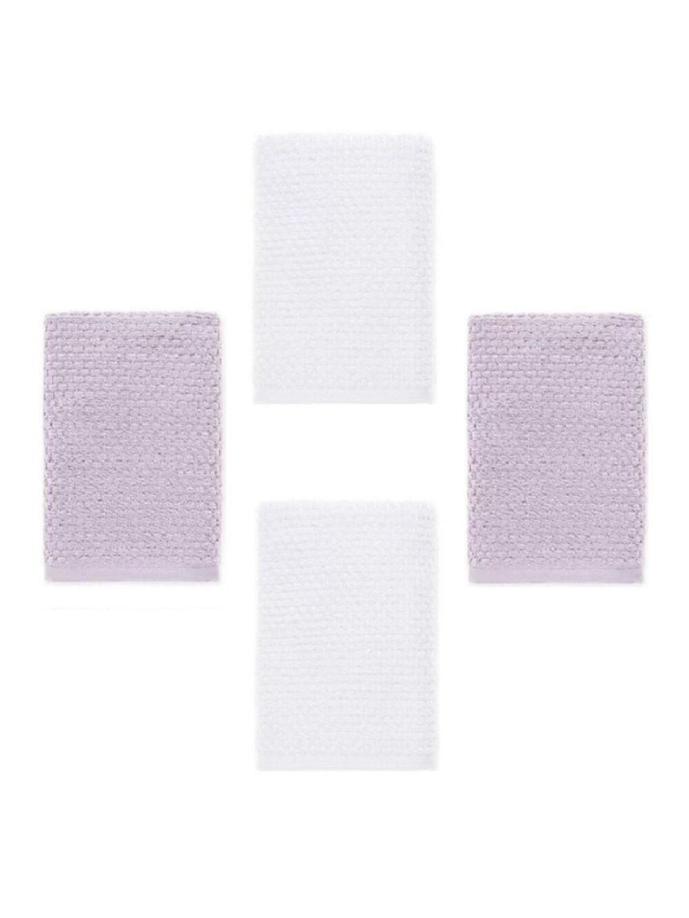 new Wild Sage Savannah 90% Cotton 16x28" HAND Towels = 2 LAVENDER + 2 WHITE